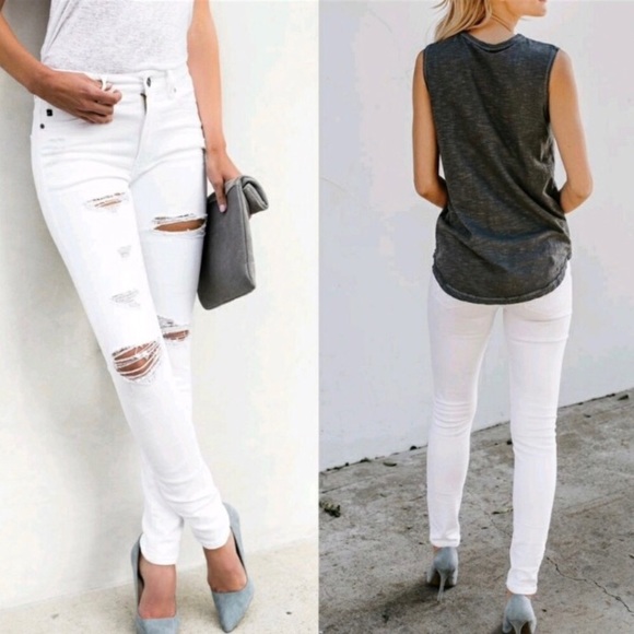 KanCan | Distressed White Skinny Jeans - Picture 6 of 8